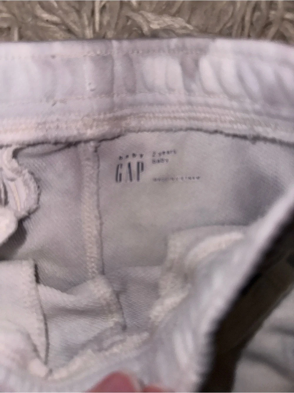 Baby Gap White Washed Tie-Dye Cargo Cotton Shorts - White/Grey